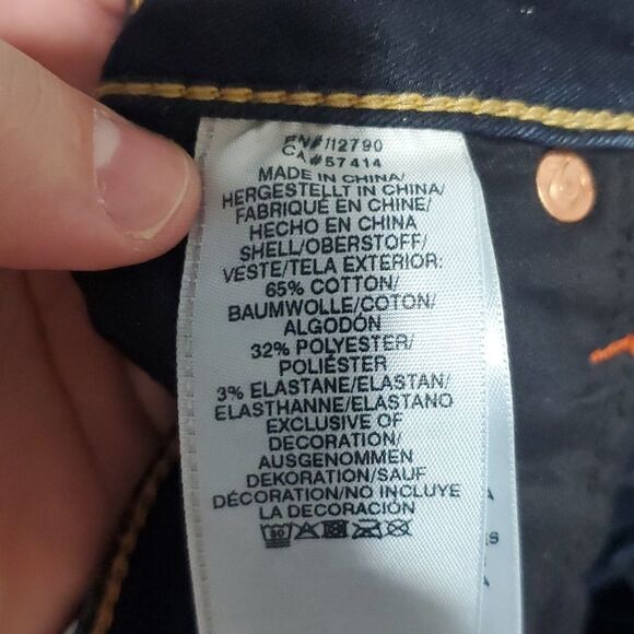 TRUE Religion dark wash 31x7 Jayde mid rise classic jean shorts - Picture 8 of 8